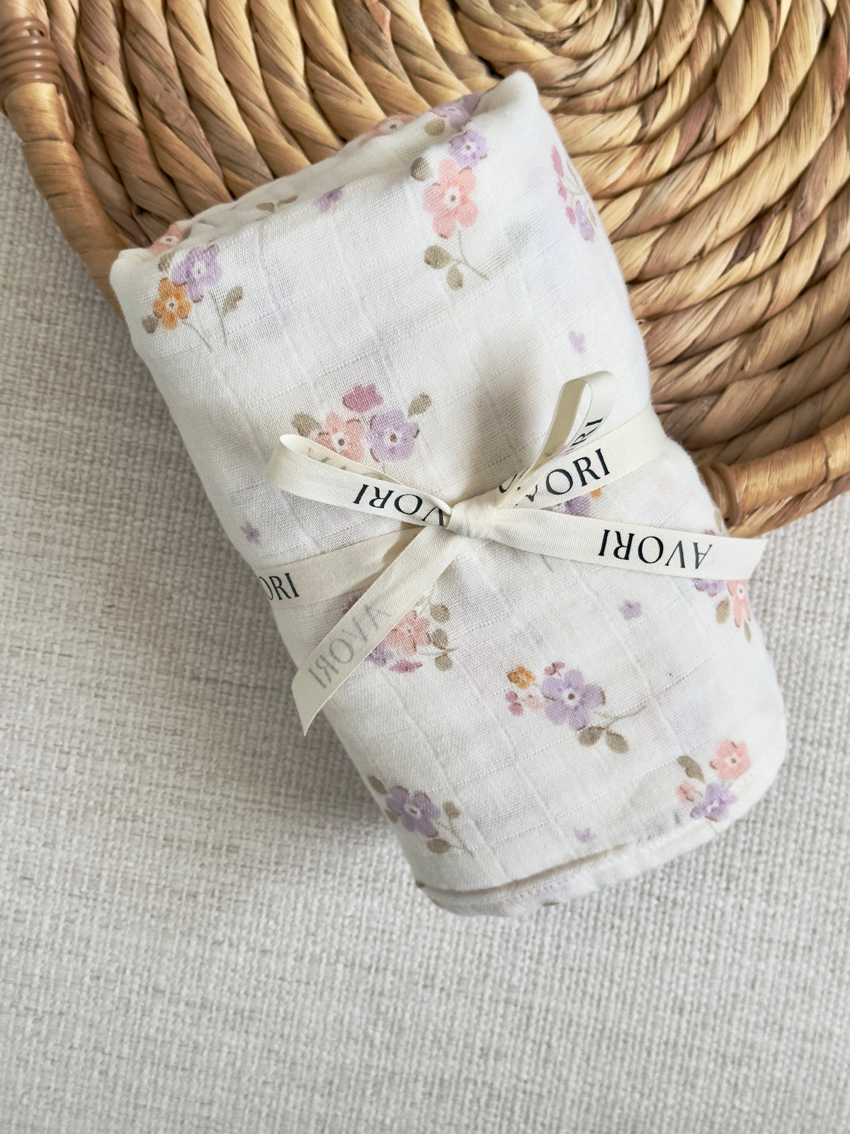 Organic Cotton Muslin Wrap - Meadow Bloom