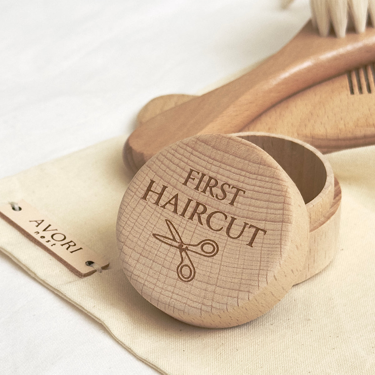 Wooden Baby Hair Brush Set